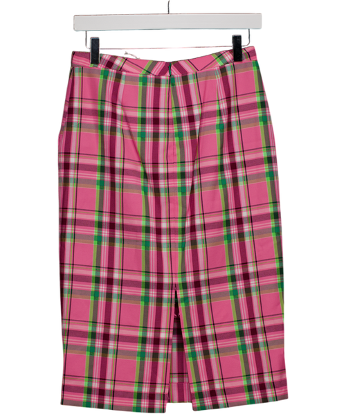 Essentiel Antwerp Pink V633 Plaid Pencil Skirt UK 6