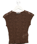 Abercrombie & Fitch Brown Lace Shell Top UK XS