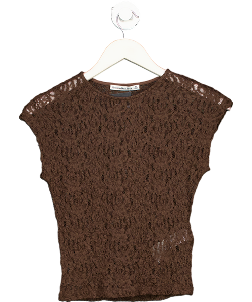 Abercrombie & Fitch Brown Lace Shell Top UK XS