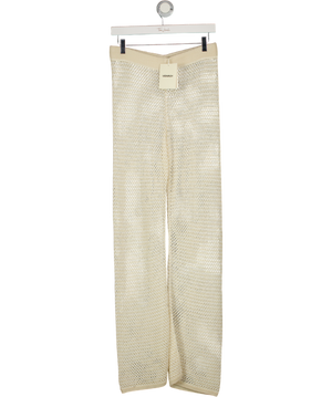 VENROY Cream Crochet Cotton Nylon Pant UK M