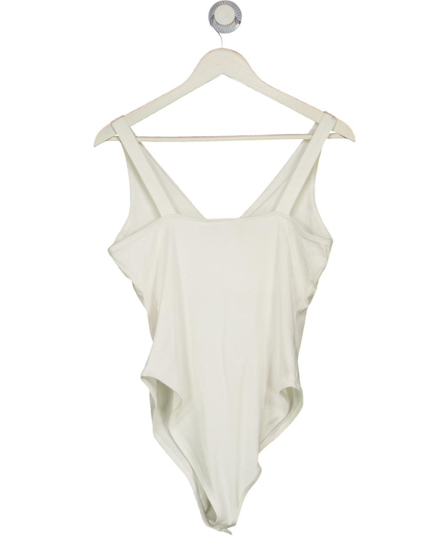 RIVER ISLAND X Olivia Attwood  White Sleeveless Cotton Rich Bodysuit UK M