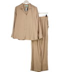 Melissa Odabash Beige Leona Rose Shirt And Trousers UK M