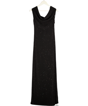 SUPERDOWN Black Sparkle Mesh Maxi Dress UK M