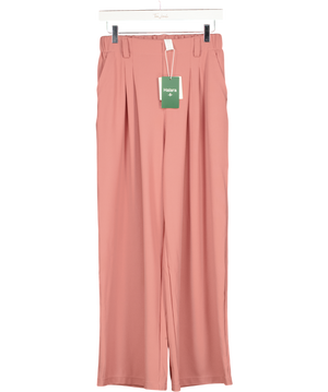 HALARA Dusty Pink Daystretch High Waist Wrinkle Resistant Straight Leg Work Trousers - Petite Fit UK S