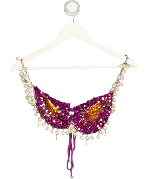 River Island Purple & Orange Top Sequin UK S