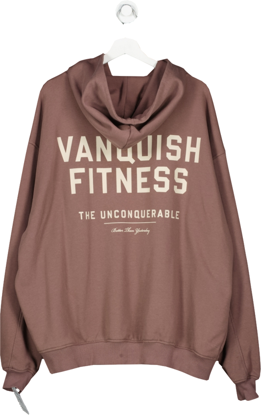Vanquish Brown The Unconquerable Oversized Pull On Hoodie UK XL