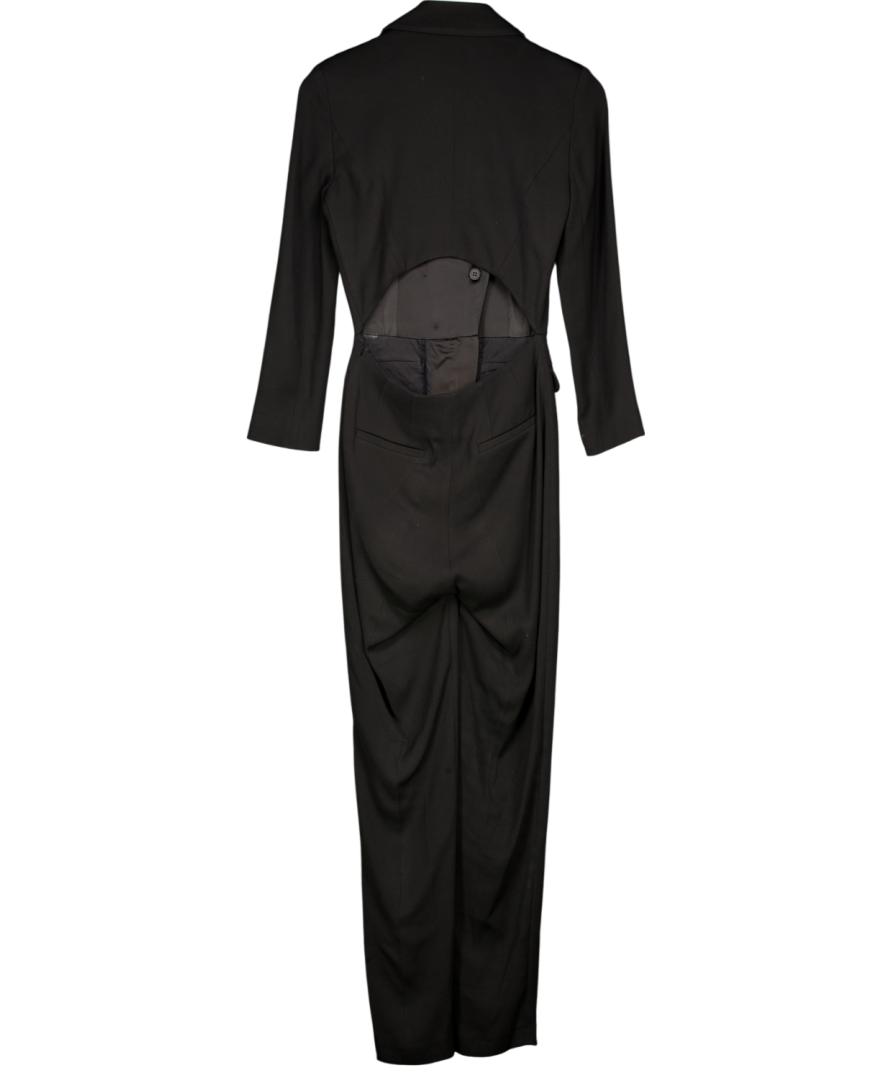 Ba&sh Black Double Breasted Tux Jumpsuit Sz0 UK 6