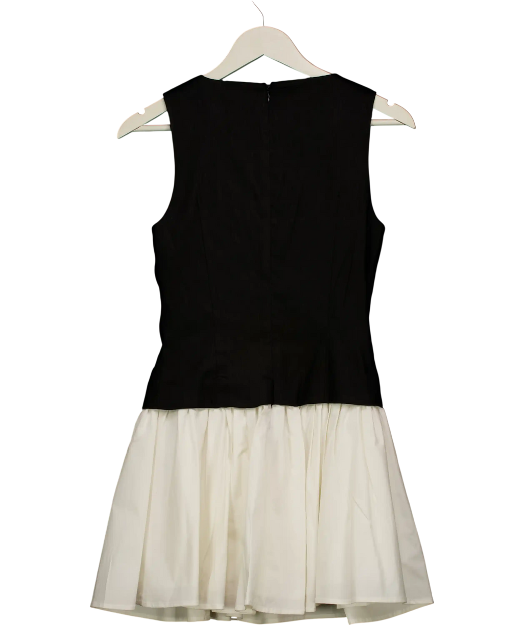 STONE COLD FOX X Revolve Hannah Mini Dress Black & White UK S