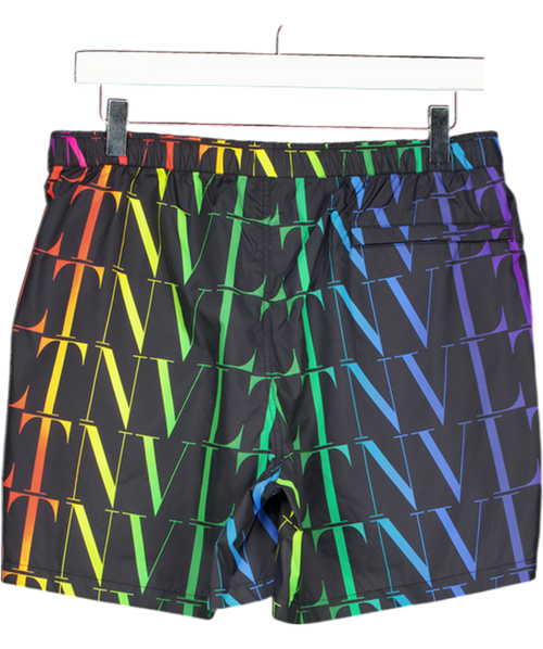 VALENTINO Black / Multicolour Vltn Times Printed Swimming Shorts Sz44 UK XS