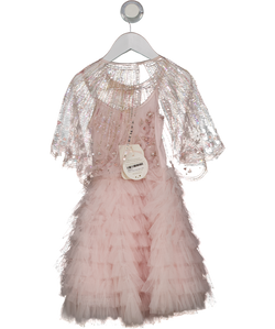 TUTU DU MONDE Pink Winter Lily Embellished Tulle Tutu Dress And Cape Set 2 Years
