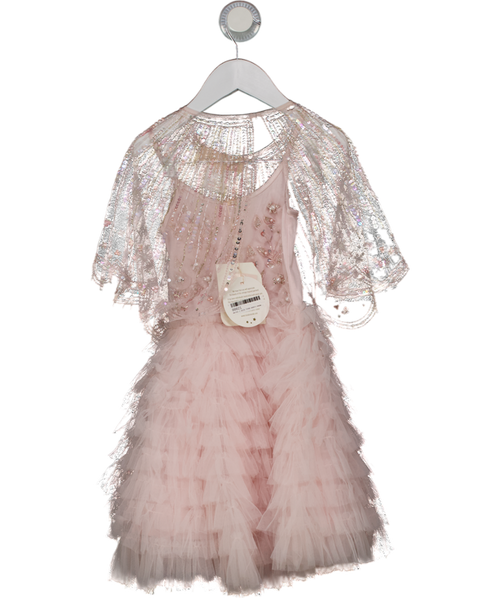 TUTU DU MONDE Pink Winter Lily Embellished Tulle Tutu Dress And Cape Set 2 Years