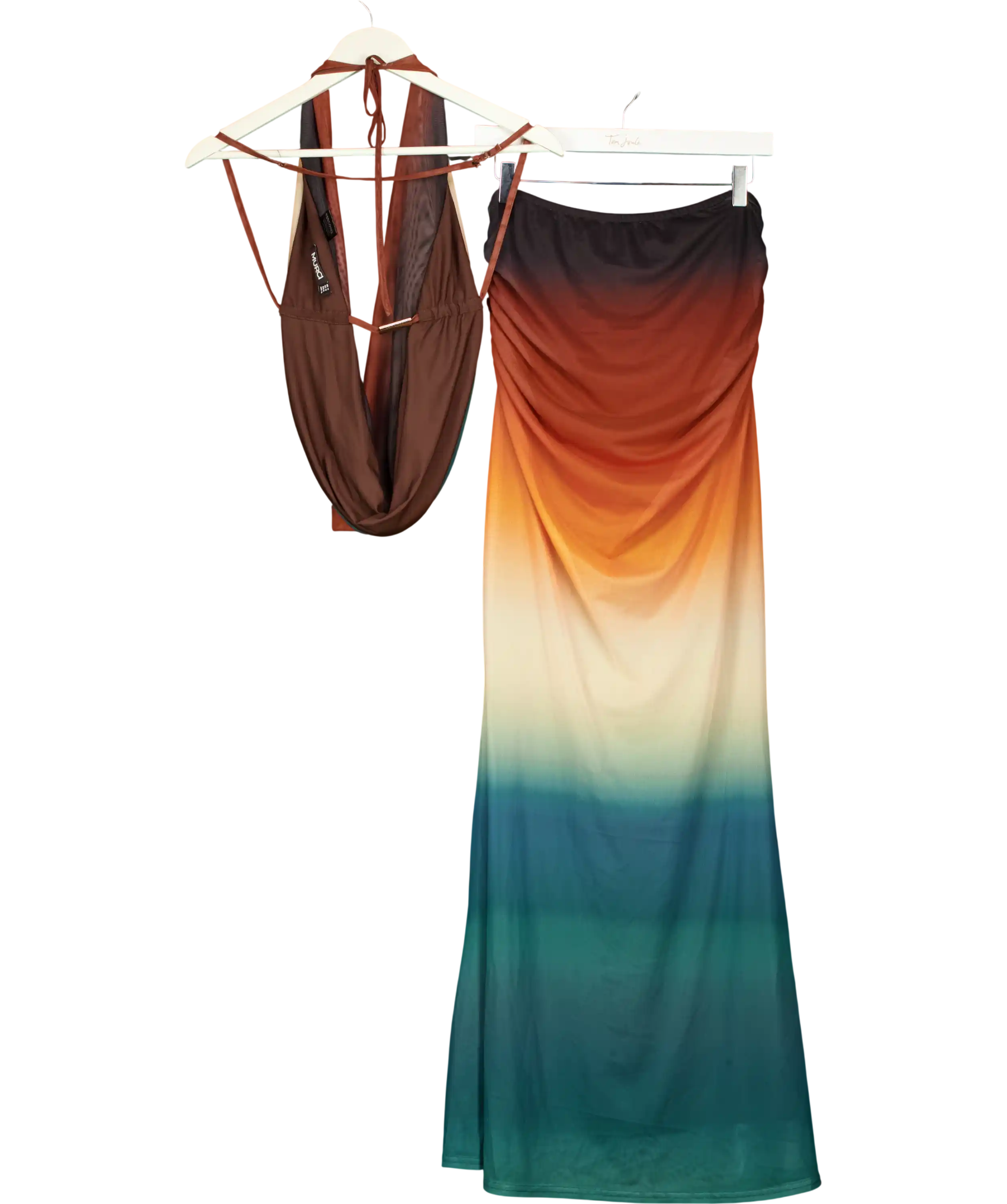 MURCI Multicoloured Aquarius Top With Aquarius Skirt UK 14