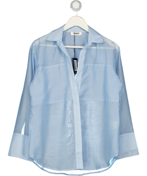 4th & Reckless Blue Semi Sheer Longline Beach Shirt UK 6