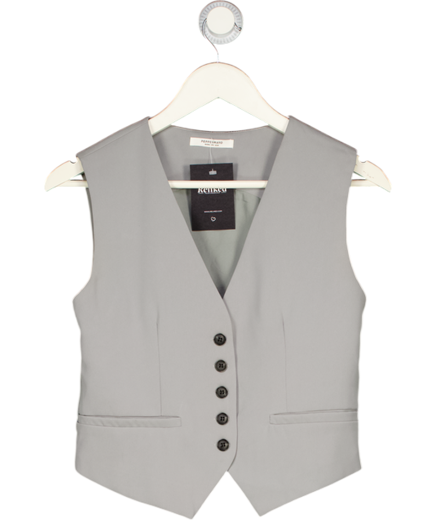 PEPPERMAYO Grey Waistcoat Top UK 6