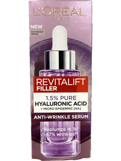 L'Oreal Paris Revitalift Filler Anti-Wrinkle Serum Hyaluronic Acid 30ml