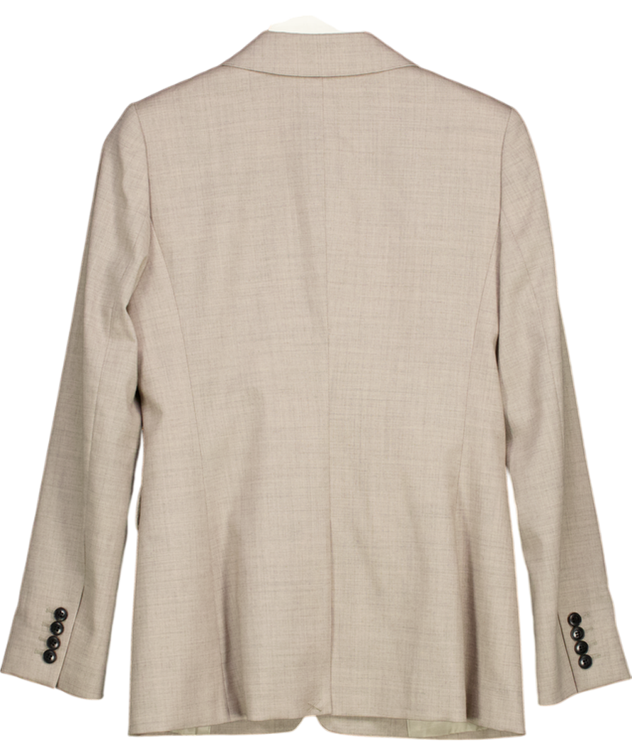 REISS Beige Emily Wool Blend Tailored Blazer UK 10