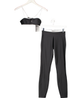 alo yoga Black Contrast Leggings (m) And Sports Bra (s) Set UK S