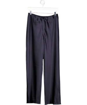 LILYSILK Navy Blue Full Bias Cut 100% Silk Pants - Petite Fit UK 6