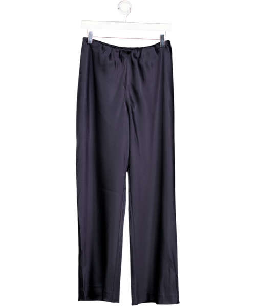 LILYSILK Navy Blue Full Bias Cut 100% Silk Pants - Petite Fit UK 6