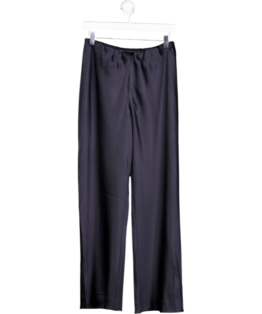 LILYSILK Navy Blue Full Bias Cut 100% Silk Pants - Petite Fit UK 6