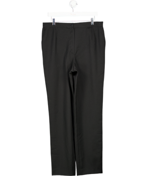 Krizia Black Tailored Wool Wide Leg Trousers UK 14