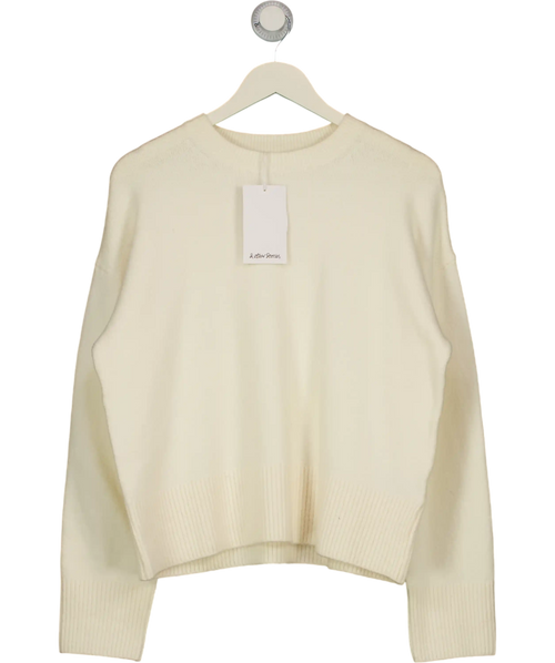 & Other Stories Cream Relaxed Knit Jumper UK M