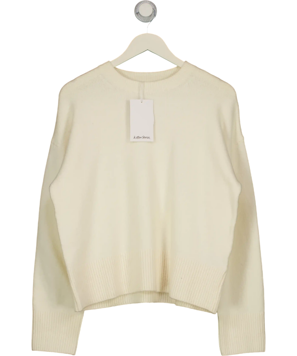 & Other Stories Cream Relaxed Knit Jumper UK M