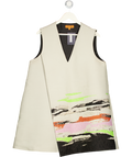 STINE GOYA Beige Sgtamar Dress - Abstract Strokes UK L