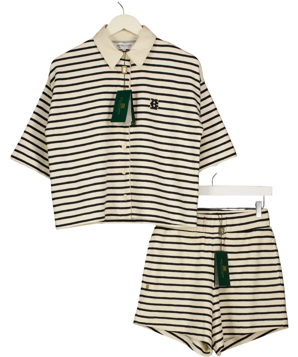 Holland Cooper Portofino Co-ord Ink Navy Blue / Natural Stripe UK XS