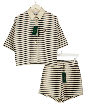 Holland Cooper Portofino Co-ord Ink Navy Blue / Natural Stripe UK XS