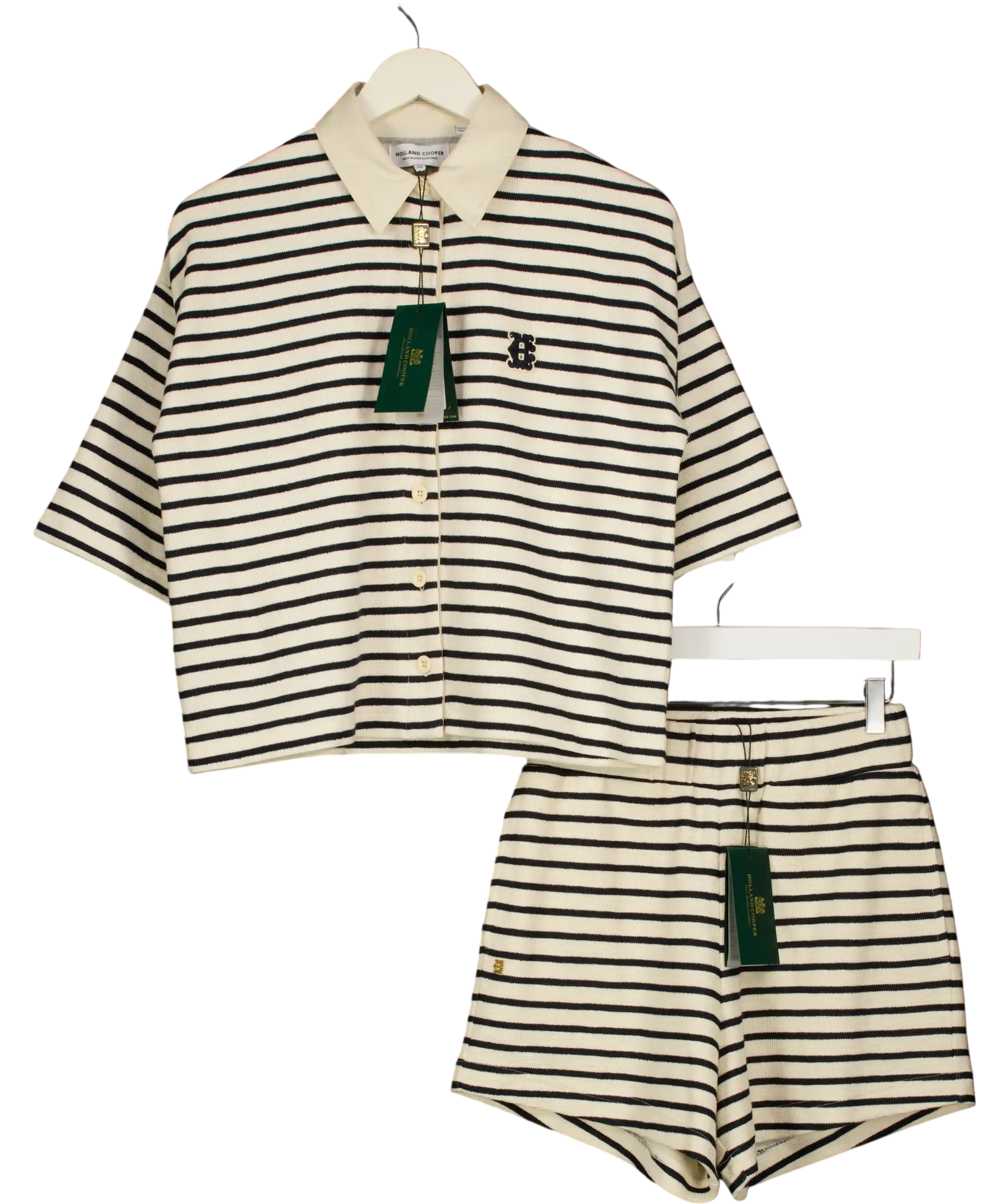 Holland Cooper Portofino Co-ord Ink Navy Blue / Natural Stripe UK XS