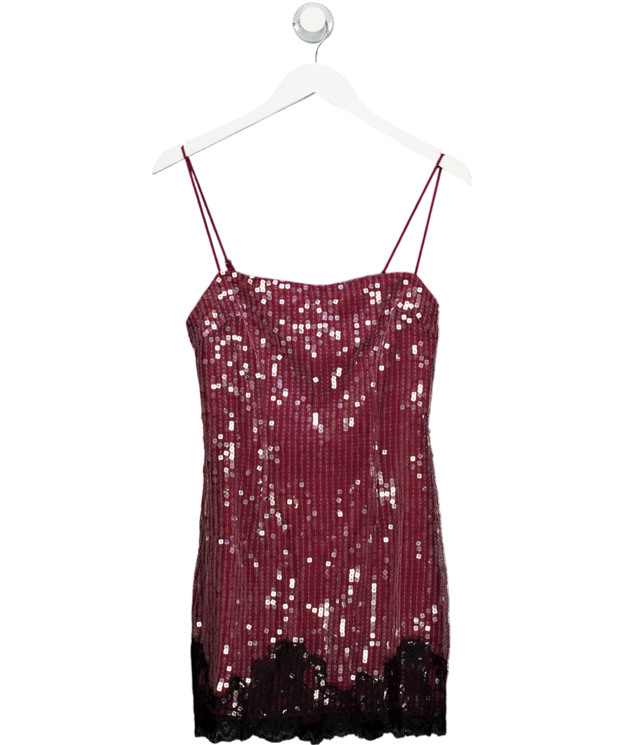 White Fox Red Taking It Easy Sequin Mini Dress UK S