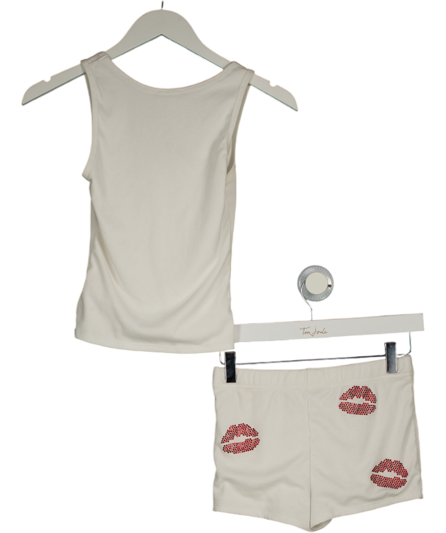 White Fox White Pepper You In Kisses Tank Top And Shorts Set UK S