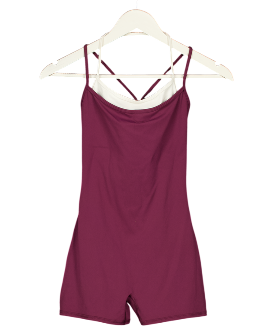 GARAGE Fig Purple Double Layer Romper Playsuit UK XS