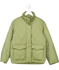 & Other Stories Khaki Green Relaxed Wave Quilted Jacket UK XS