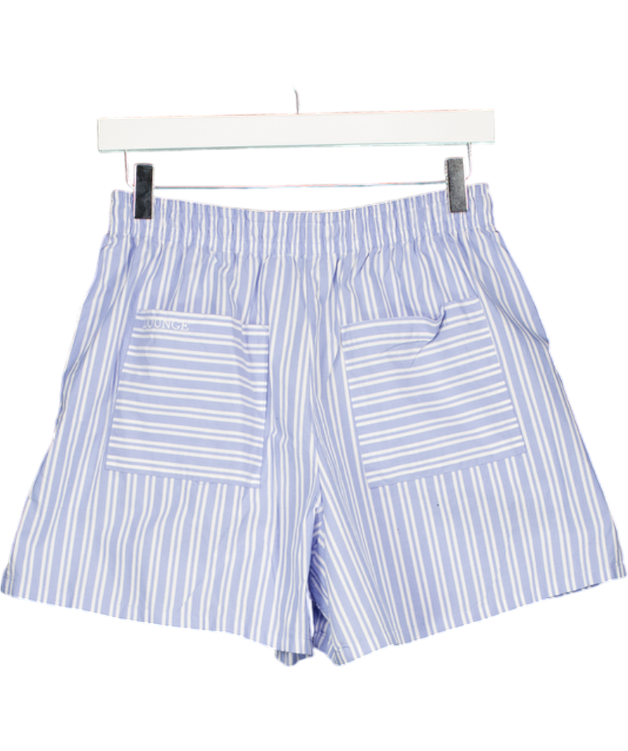 LOUNGE UNDERWEAR Blue Stripe Cotton Shorts UK S