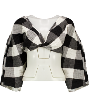 Mara Hoffman White Black, Grey & Justine Top UK XS