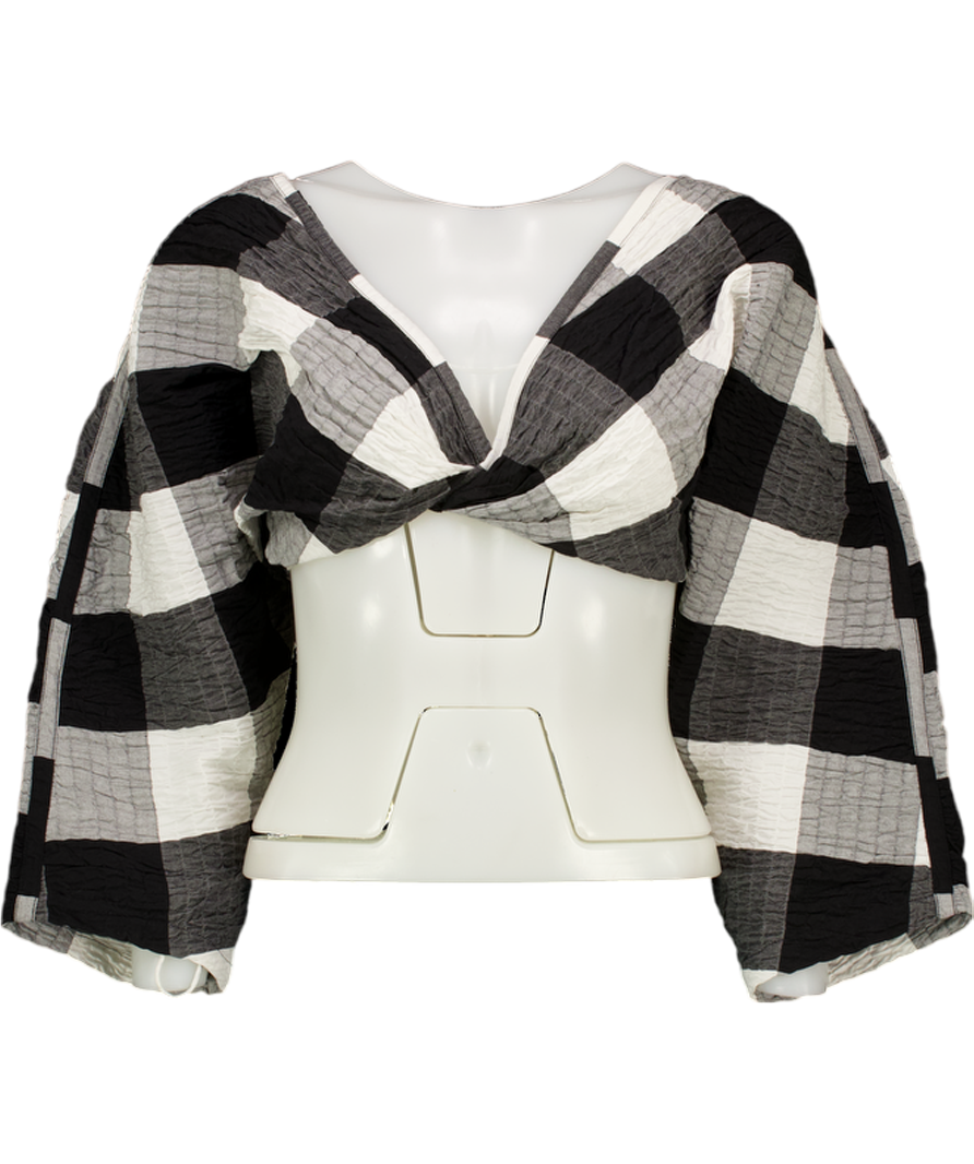 Mara Hoffman White Black, Grey & Justine Top UK XS