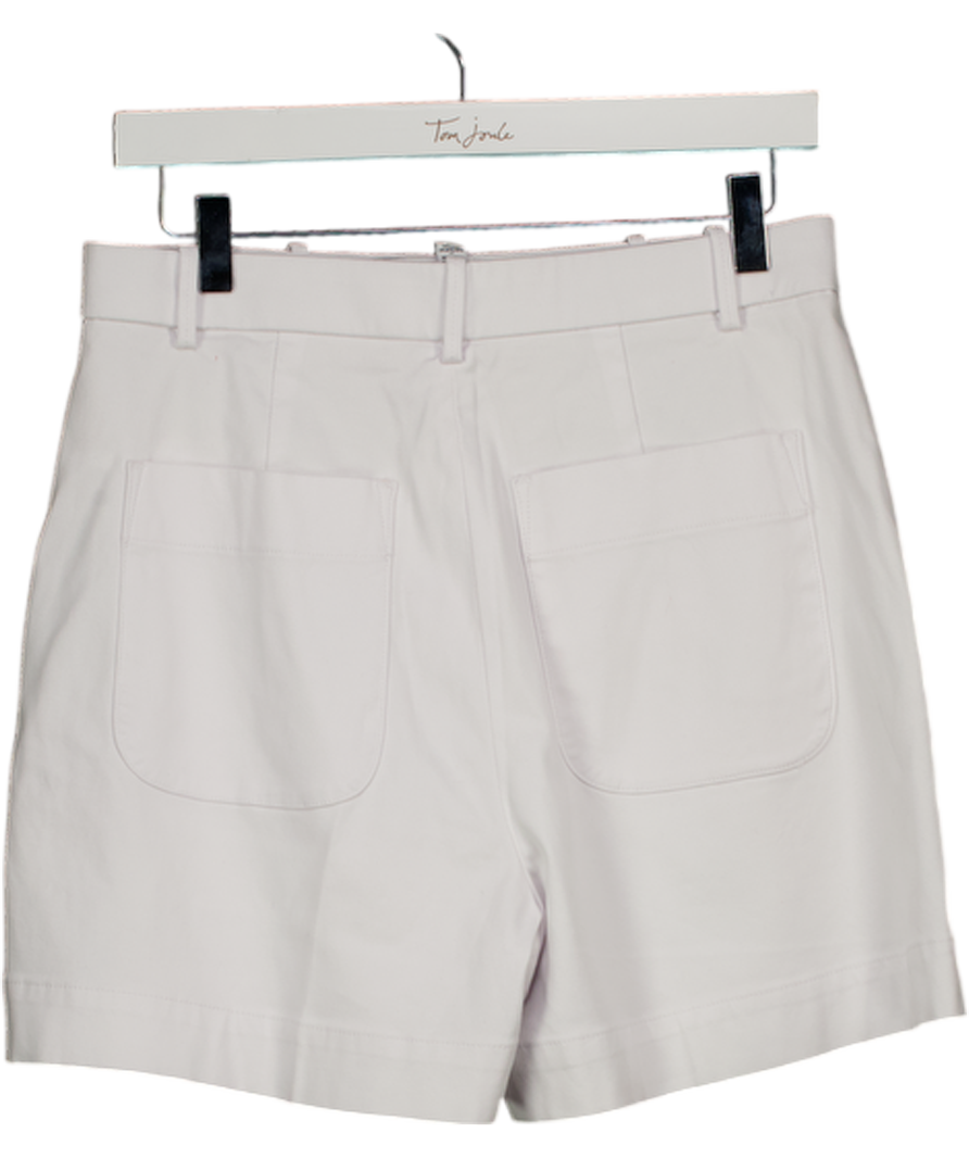 Spanx White Stretch Twill Chino Shorts 4" UK M