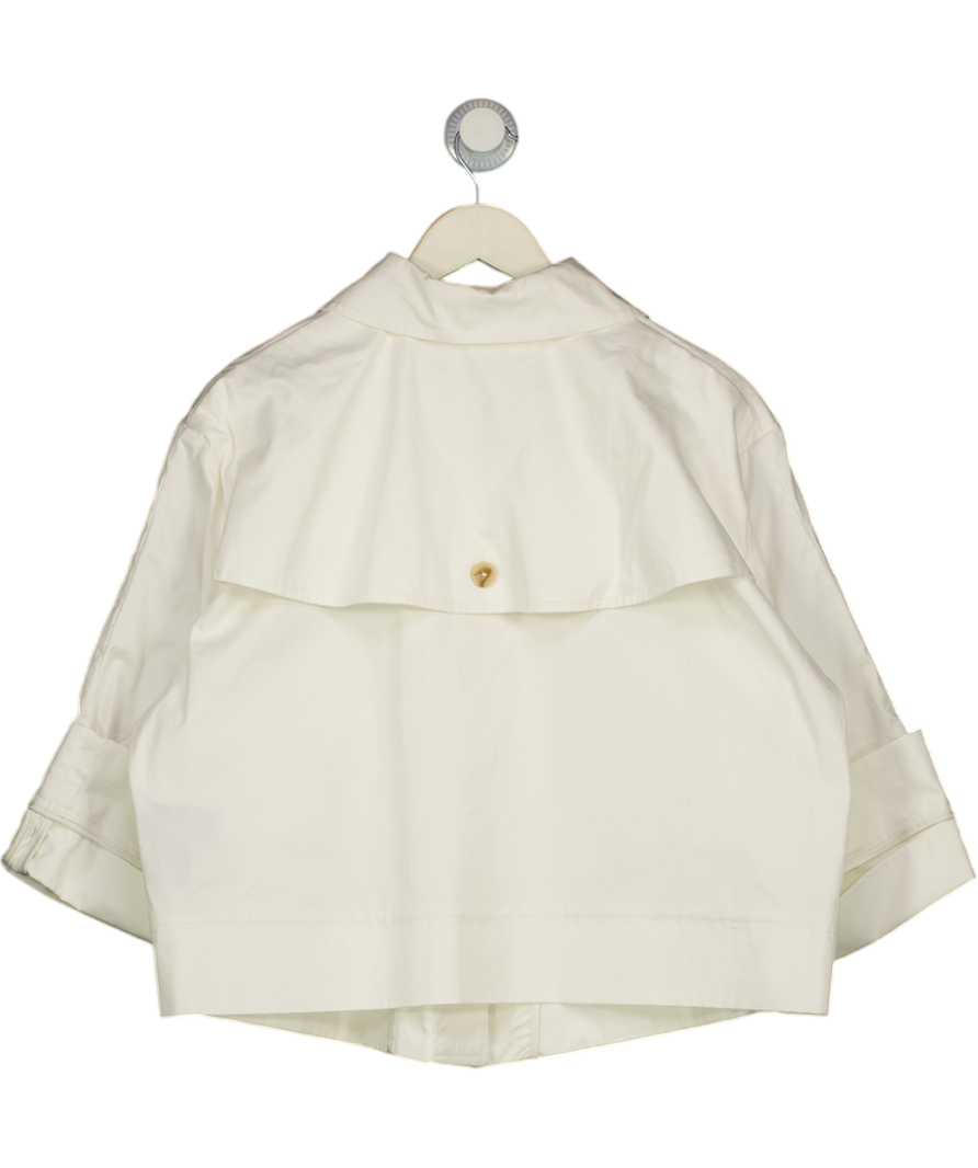 DONNA KARAN Weekend White Boxy Fit Jacket UK XS
