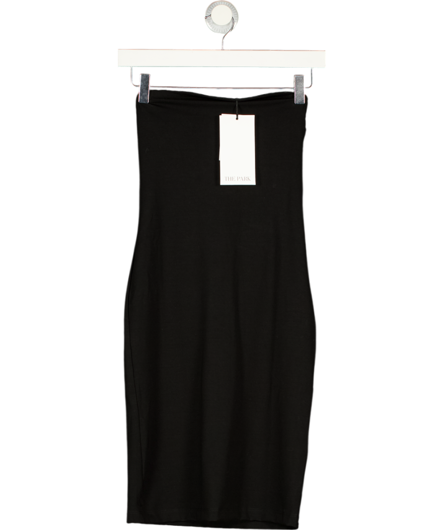 THE PARK Black Chiara Strapless Power 3 Mini Dress UK S