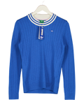 ADIDAS Blue Golf Originals Cashmere Knit Sweatshirt Bluebird UK S