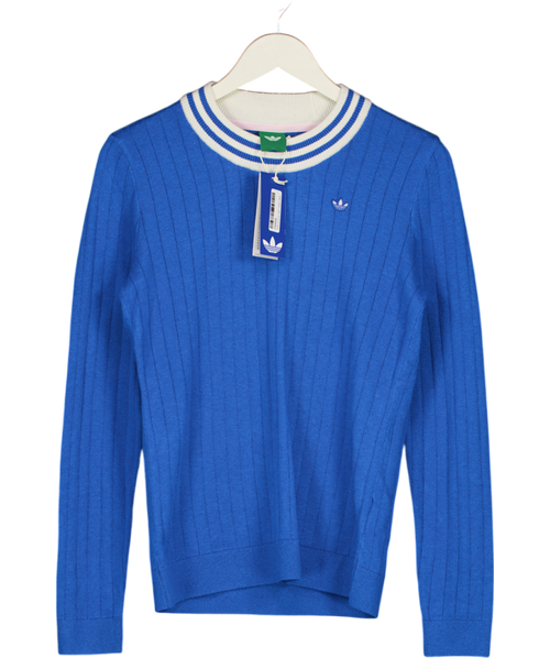 ADIDAS Blue Golf Originals Cashmere Knit Sweatshirt Bluebird UK S