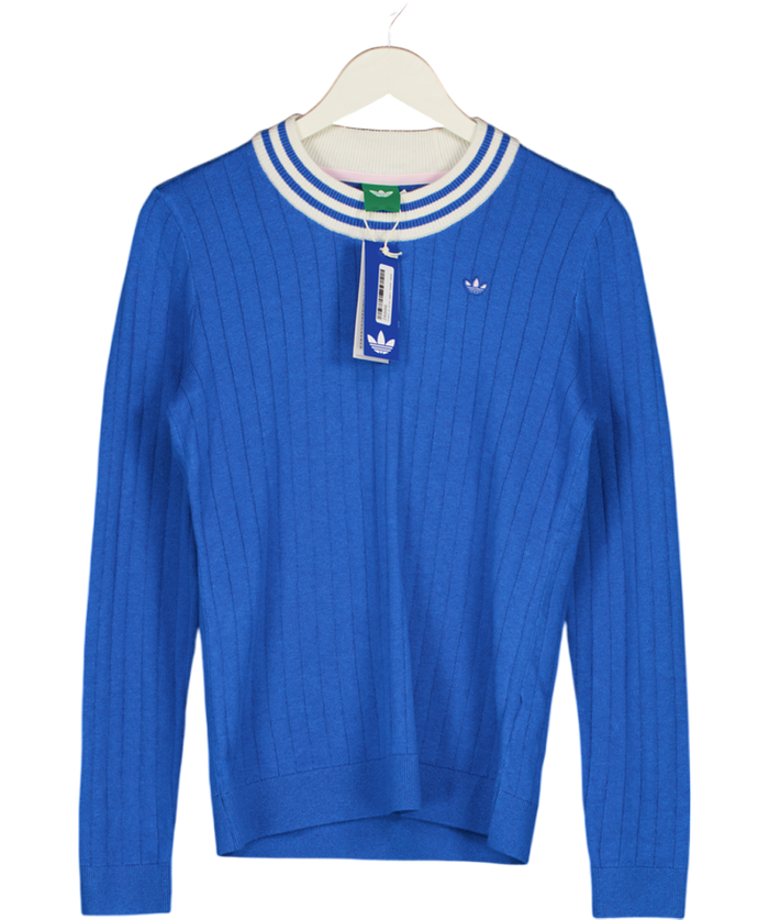 ADIDAS Blue Golf Originals Cashmere Knit Sweatshirt Bluebird UK S