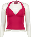 White Fox Red Act Right Halter Top UK M