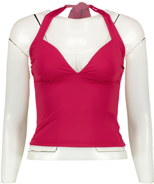 White Fox Red Act Right Halter Top UK M