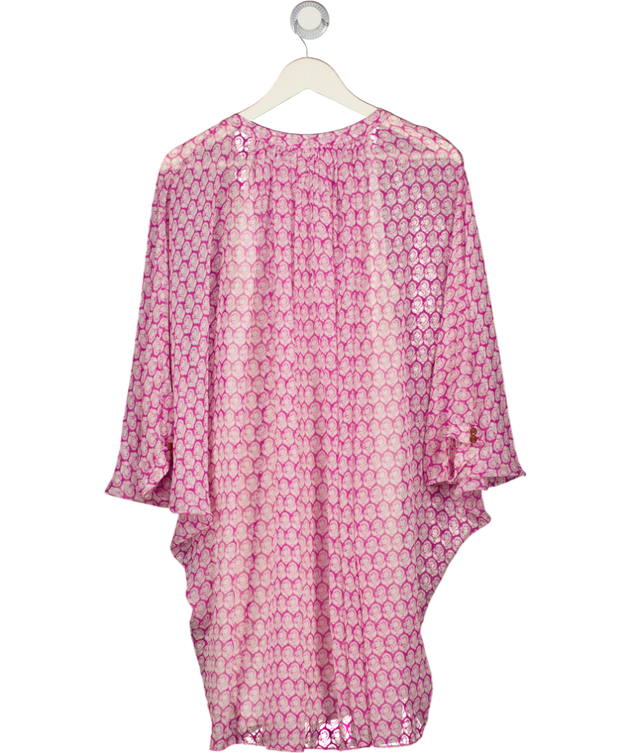 Diane von Furstenberg Pink & White Silk Chiffon Mini Dress Us4 UK 8