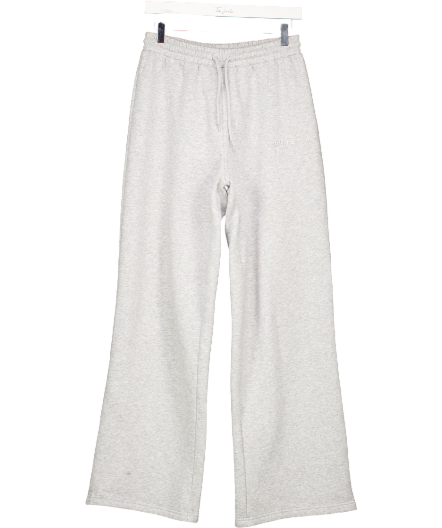WHITE FOX Grey Marl Wide Leg Joggers UK M