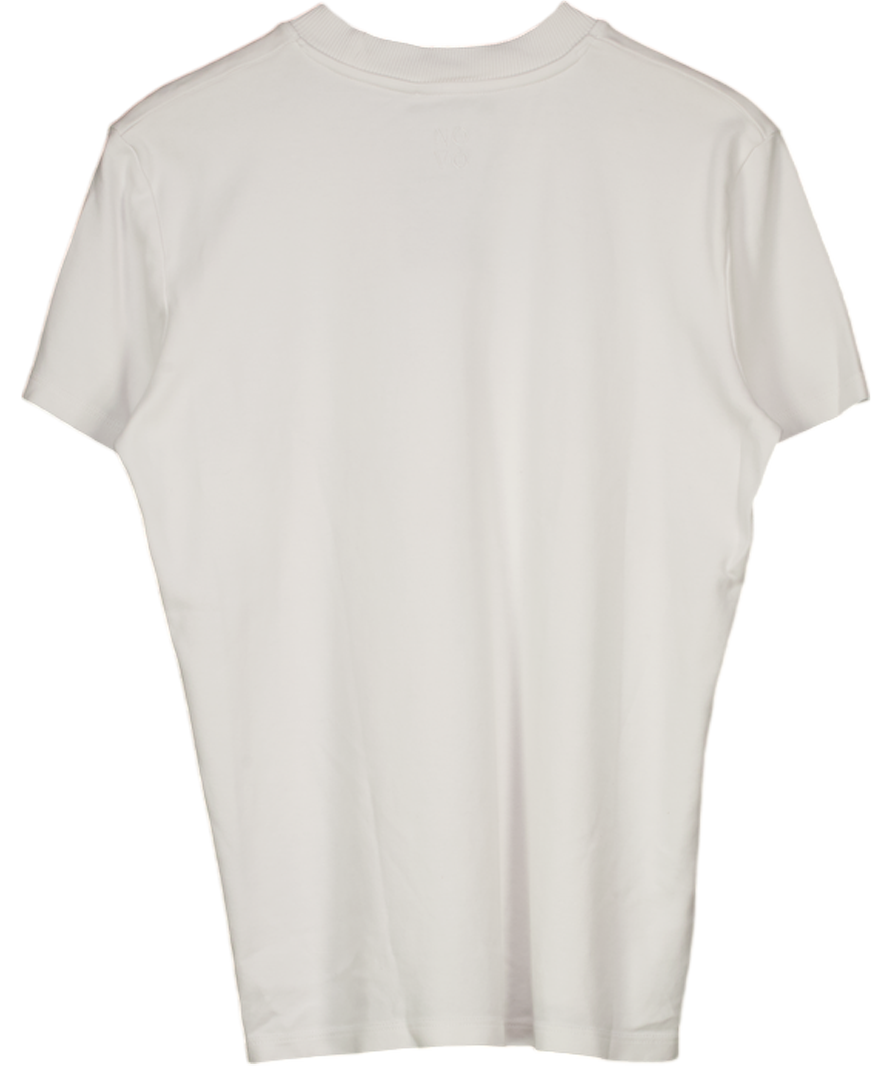 NOVO White Heavyweight Organic Cotton T-shirt UK XS/S