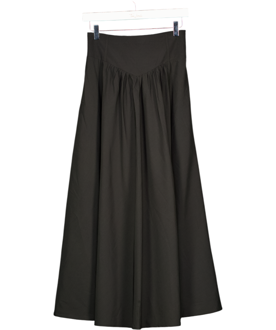 Scarlet Darkness Black Vintage Renaissance Swing Maxi Skirt With Pockets UK S